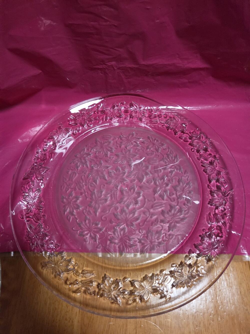 Princess House Fantasia Torte Plate #509 Frosted Center Serving Platter 13"